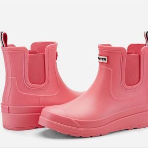 Hunter Tabitha Chelsea Waterproof Rain Boots- Medium Pink